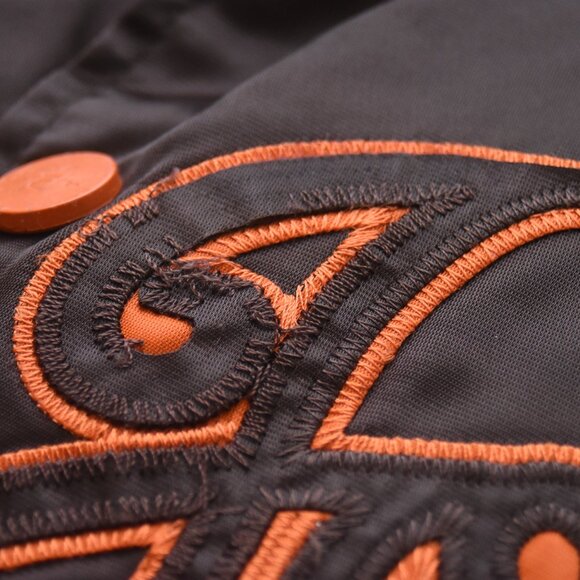 Rare Sean John XL Satin Bomber Jacket Brown Orange Y2K P Diddy VTG Hip Hop - Picture 12 of 13